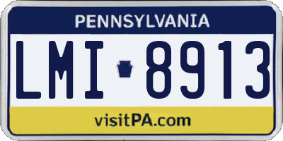 PA license plate LMI8913