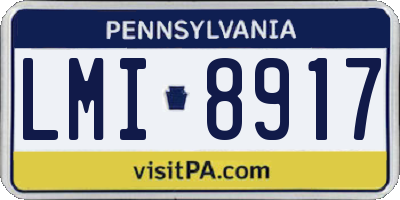 PA license plate LMI8917