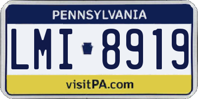 PA license plate LMI8919
