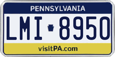 PA license plate LMI8950