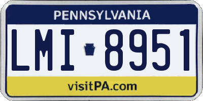 PA license plate LMI8951