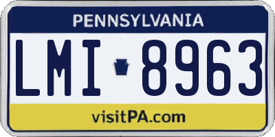 PA license plate LMI8963