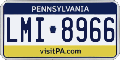 PA license plate LMI8966