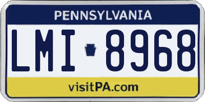 PA license plate LMI8968