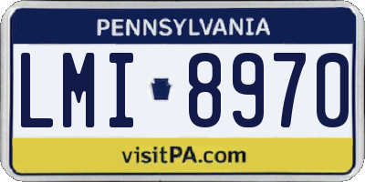 PA license plate LMI8970