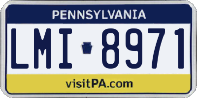 PA license plate LMI8971