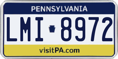 PA license plate LMI8972