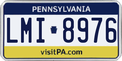 PA license plate LMI8976