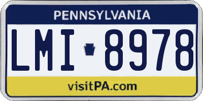 PA license plate LMI8978