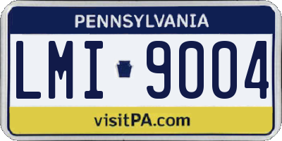 PA license plate LMI9004