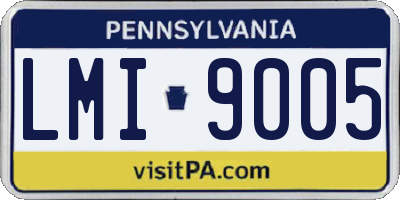 PA license plate LMI9005