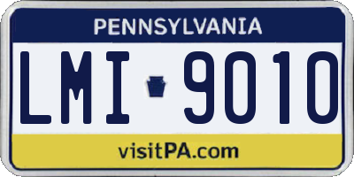 PA license plate LMI9010
