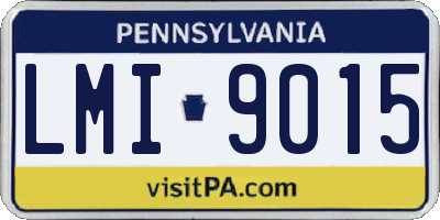 PA license plate LMI9015