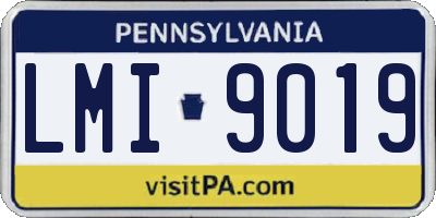 PA license plate LMI9019