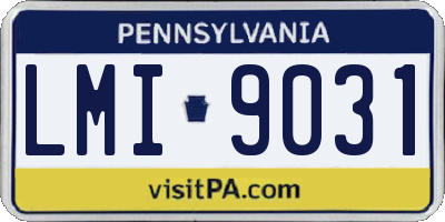 PA license plate LMI9031