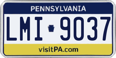 PA license plate LMI9037
