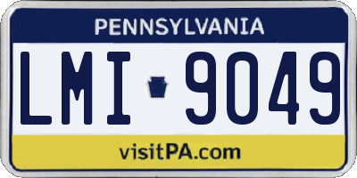PA license plate LMI9049