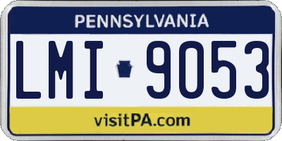PA license plate LMI9053