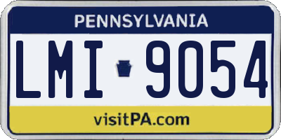 PA license plate LMI9054