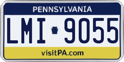 PA license plate LMI9055
