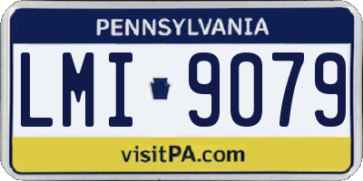 PA license plate LMI9079