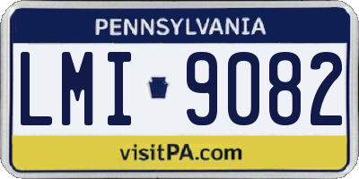 PA license plate LMI9082