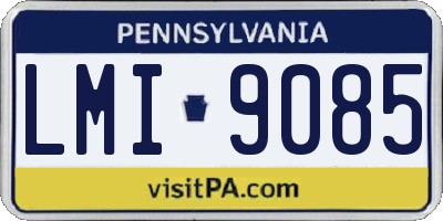 PA license plate LMI9085