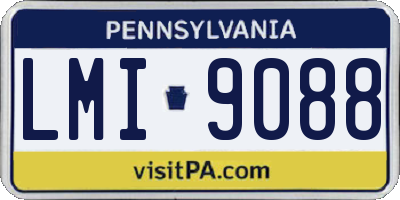 PA license plate LMI9088