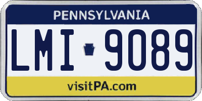 PA license plate LMI9089