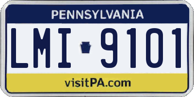 PA license plate LMI9101