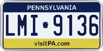 PA license plate LMI9136