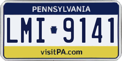 PA license plate LMI9141