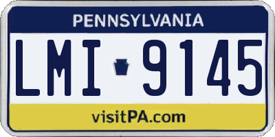 PA license plate LMI9145