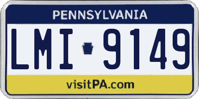 PA license plate LMI9149