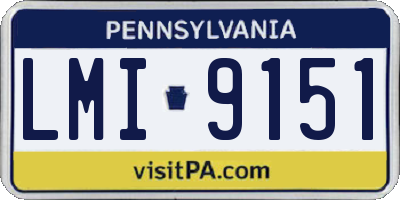 PA license plate LMI9151