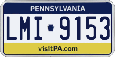 PA license plate LMI9153