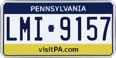 PA license plate LMI9157