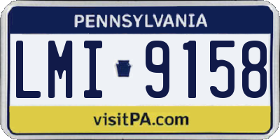 PA license plate LMI9158