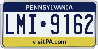 PA license plate LMI9162