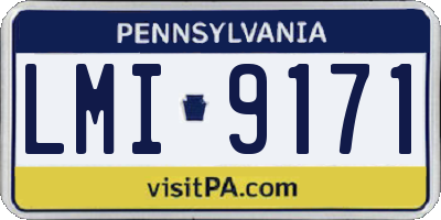 PA license plate LMI9171