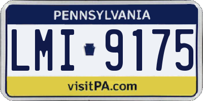 PA license plate LMI9175