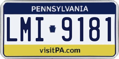 PA license plate LMI9181