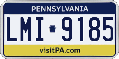 PA license plate LMI9185