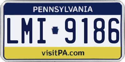 PA license plate LMI9186