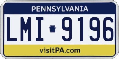PA license plate LMI9196