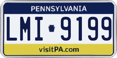 PA license plate LMI9199