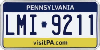 PA license plate LMI9211