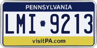 PA license plate LMI9213