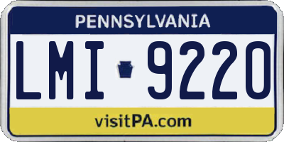 PA license plate LMI9220