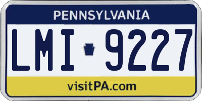 PA license plate LMI9227